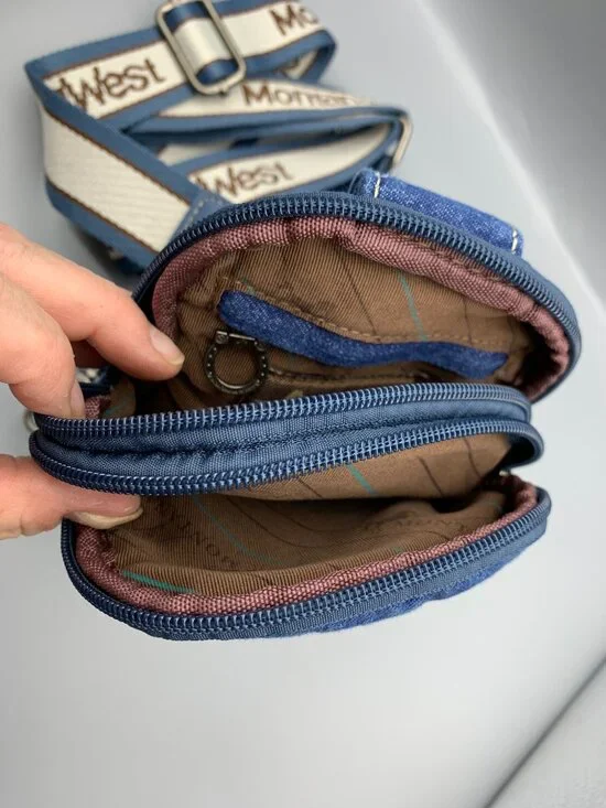 NWOT Montana West Denim Crossbody Purse Aztec Print Boho/Hippie Country Western - Picture 7 of 11